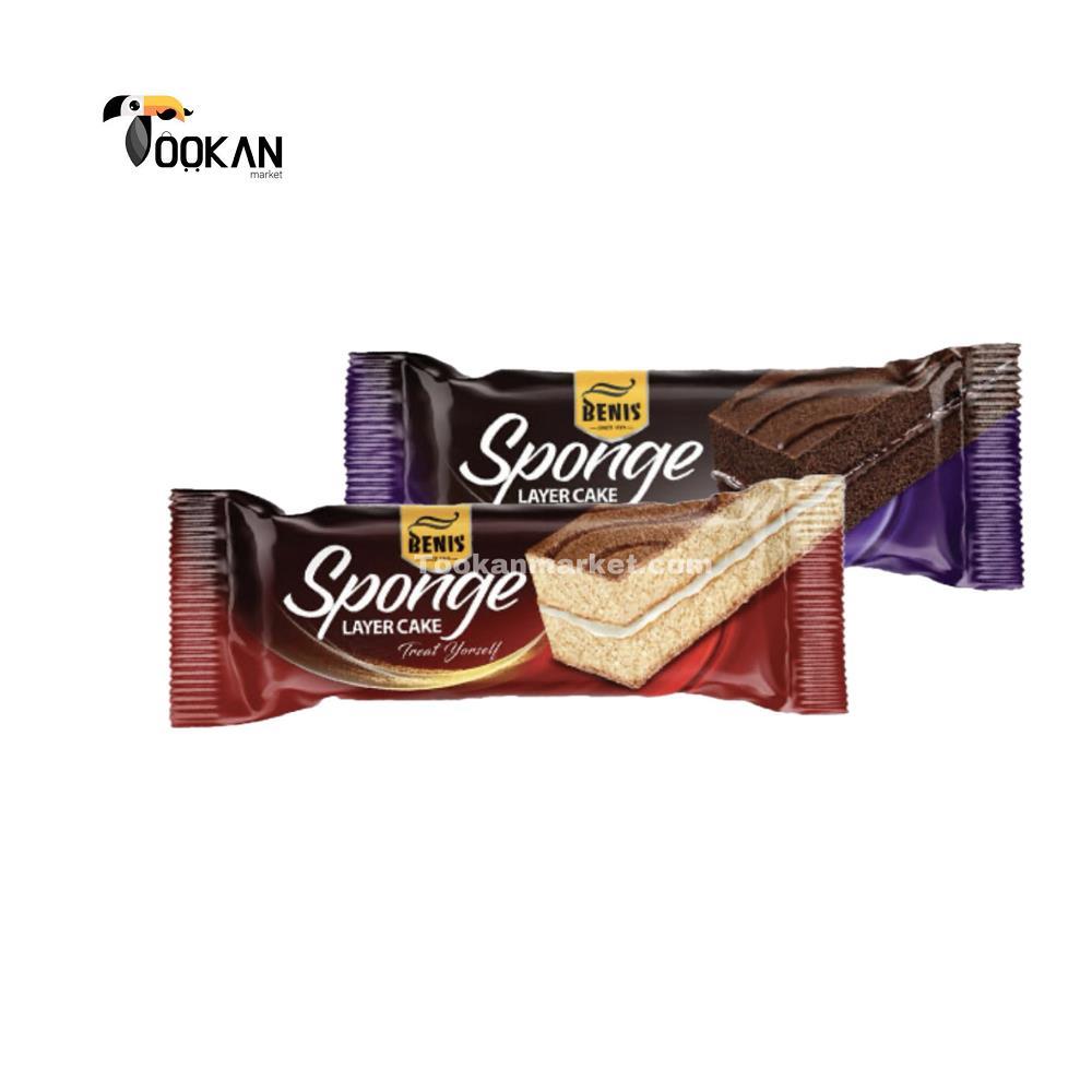 کیک اسفنجی دولایه 35 گرمی بنیس