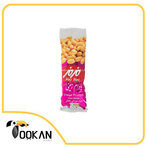 بادام زمینی سرکه‌ای 85 گرمی مزمز