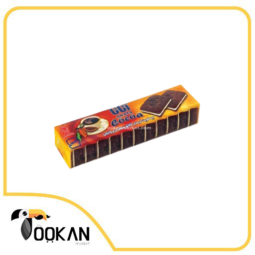 بیسکویت تخت کرمدار کاکائویی آناتا-115 گرمی