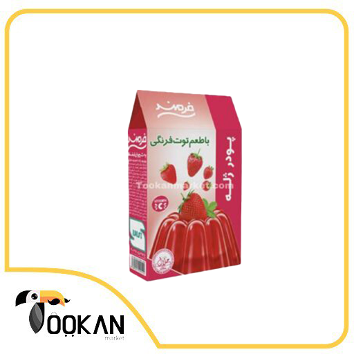 پودر ژله توت فرنگی 100 گرمی فرمند