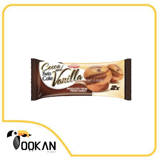 کیک دوقلو دورنگ 60 گرمی حاج عبدالله